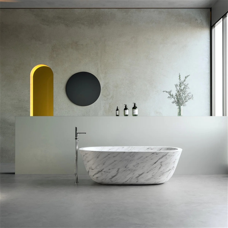 Solid Surface Bathroom Marble Bathtub