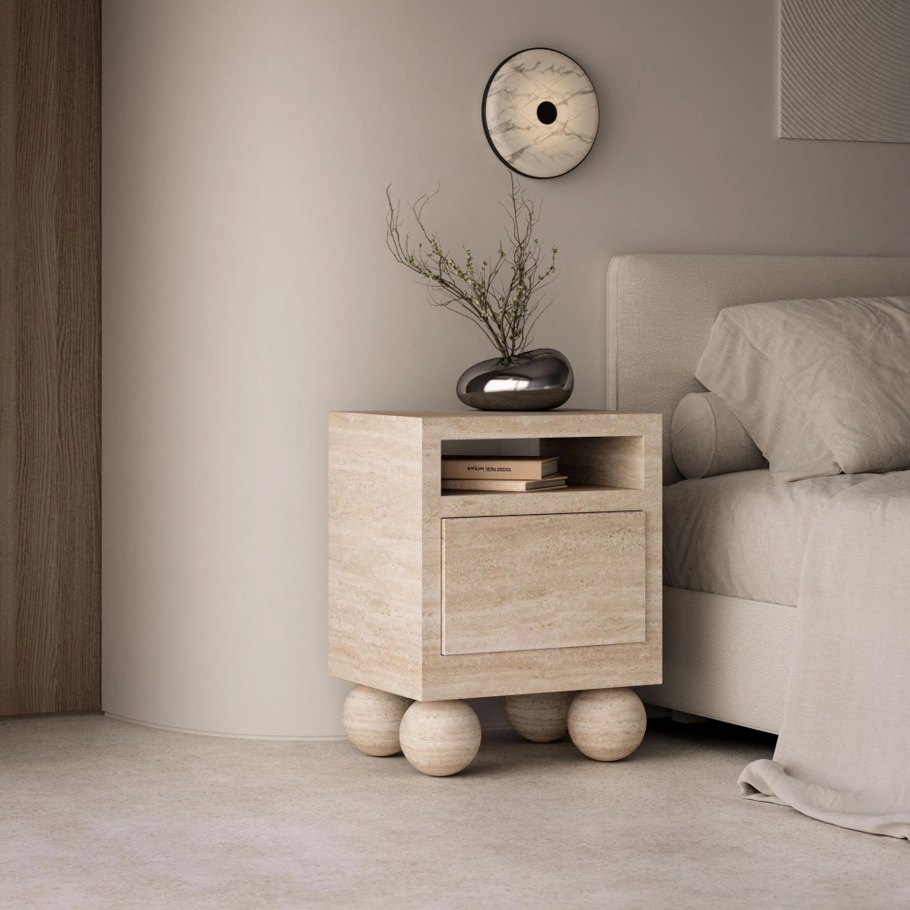 white marble night stand